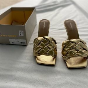 Marc Fisher Gold size 7.5 Brizo Sandal